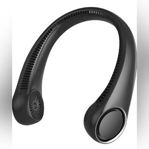 NIB Pure Black Portable Neck Fan